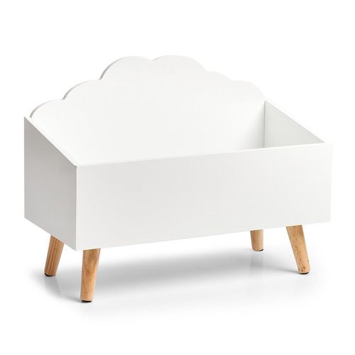 Zeller Present Spielzeugtruhe , Weiß , Holzwerkstoff , 58x28x45 cm , Ordnen & Aufbewahren, Truhen