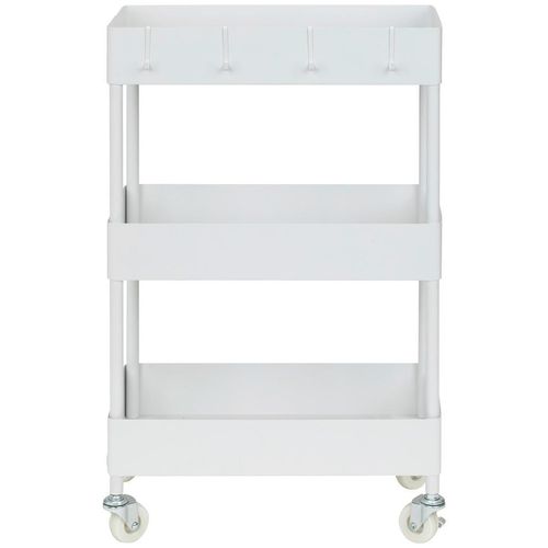 PBJ Servierwagen , Weiß , Metall , Rollen , 40x64x22 cm , einfacher Aufbau , Esszimmer, Barmöbel, Barwagen