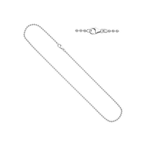 Silberkette JOBO, silber (silber 925), Halsketten, Damen, Silber 925 (Sterlingsilber), L: 90cm, Kugelkette 925 Silber 90 cm 2,5 mm