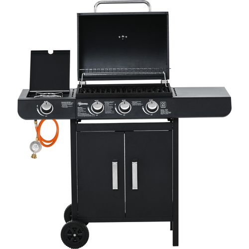 Outsunny Gasgrill mit Rädern 846-064V90