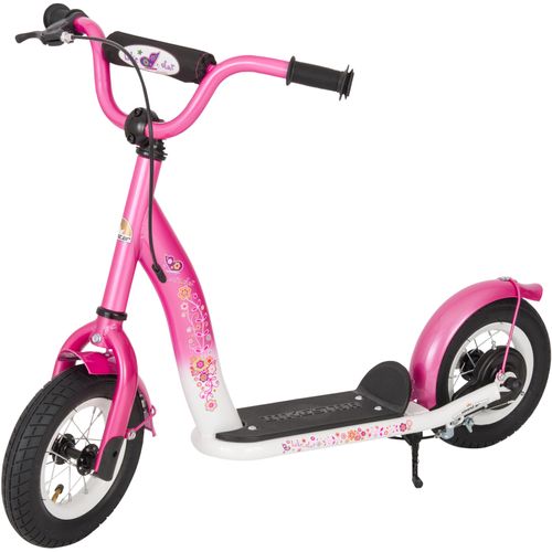 Scooter BIKESTAR, pink (pink, schwarz, weiß), ScooterB:50cm L:95cm, B:50cm L:95cm