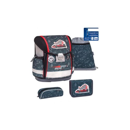 Rucksack Schulranzen Set 4 tlg. Red Dots Ranzen