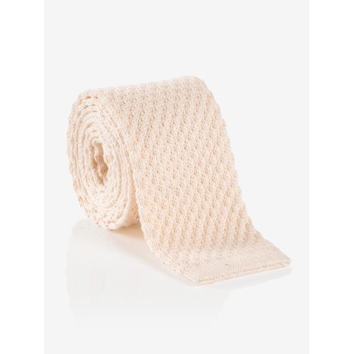 Krawatte CINQUE, Damen, beige (beige uni), Strick, Baumwolle, unifarben, modisch, Krawatten, mit stilvoller Maschenstruktur