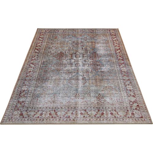 Teppich LUXOR LIVING "LAGERRÄUMUNG", bunt (terra, multi, höhe 5 mm), B:80cm H:5mm L:150cm, Kunstfaser, Teppiche, Teppich, Sonderposten, moderne Vintage Designs, Orient Optik, mit Bordüre