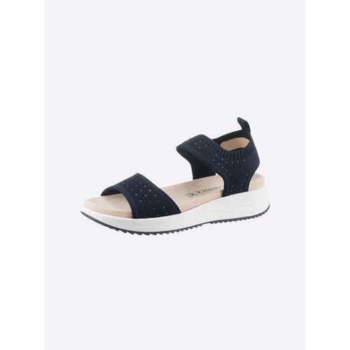 Sandale CAPRICE, Damen, Gr. 37, blau (marine), Textil, sportlich, Schuhe