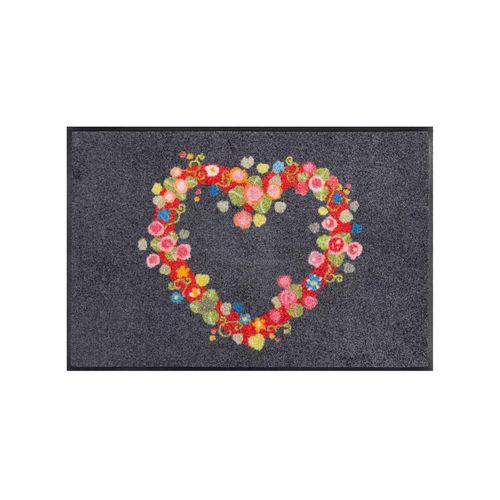 Fußmatte, bunt (anthrazit, rot), B:50cm H:7mm L:75cm, Polyamid, Kunstfaser, Teppiche