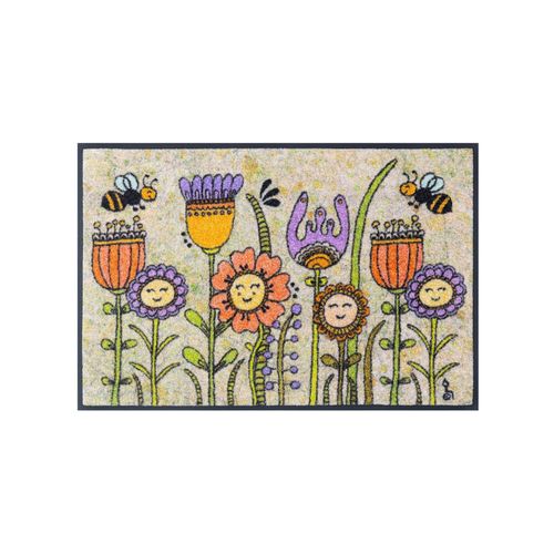 Fußmatte, bunt (beige, bunt), B:50cm H:7mm L:75cm, Polyamid, Kunstfaser, Teppiche