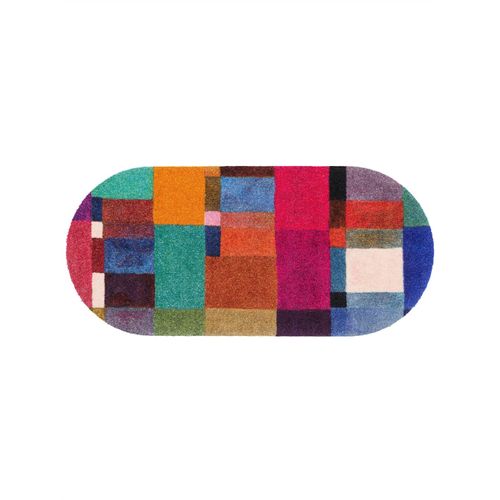 Fußmatte Gr. 1, bunt (dunkelrot, bunt), B:50cm H:9mm L:90cm, Polyamid, Kunstfaser, Teppiche