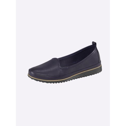 Slipper ANDREA CONTI, Damen, Gr. 41, blau (marine), Glattleder, Leder, sportlich, Schuhe