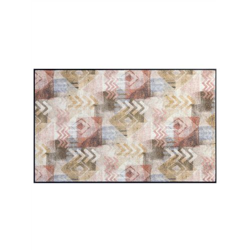 Fußmatte Gr. 1, beige (beige, gemustert), B:50cm H:7mm L:75cm, Polyamid, Kunstfaser, Teppiche