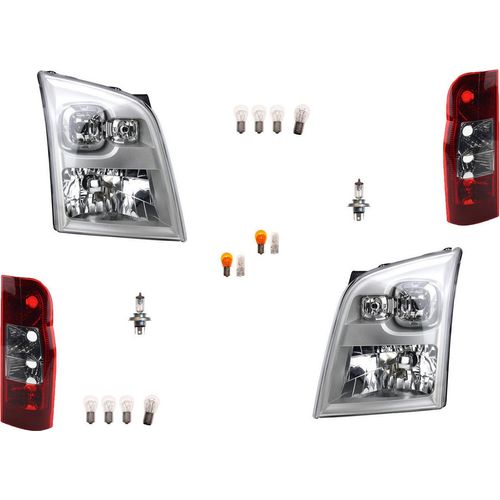Johns, Scheinwerfer Heckleuchten Set Links Rechts passend für Ford Transit + Leuchtmi. 1452504 1545514 1435856 1486100 1504681 1537774 1684410 6C1113