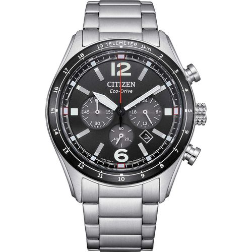 Chronograph Citizen Versilbert/Stahl Mit Schraube Kollektion Aviator - mann