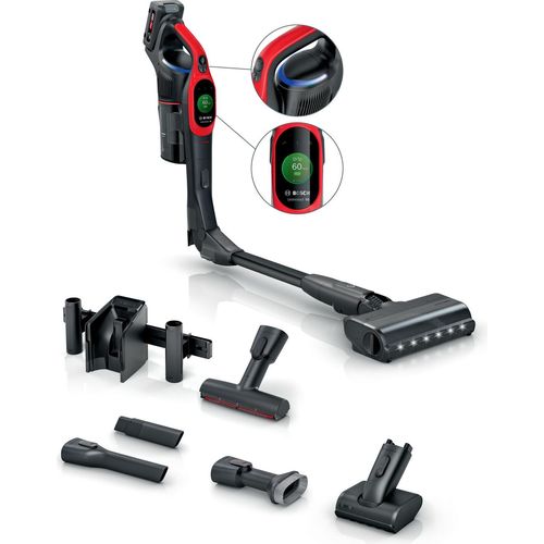 Bosch BCS1041PET Stabstaubsauger/Elektrischer Besen Akku Trocken HEPA Beutellos 0,4 l 23,5 W Schwarz, Rot 4 Ah