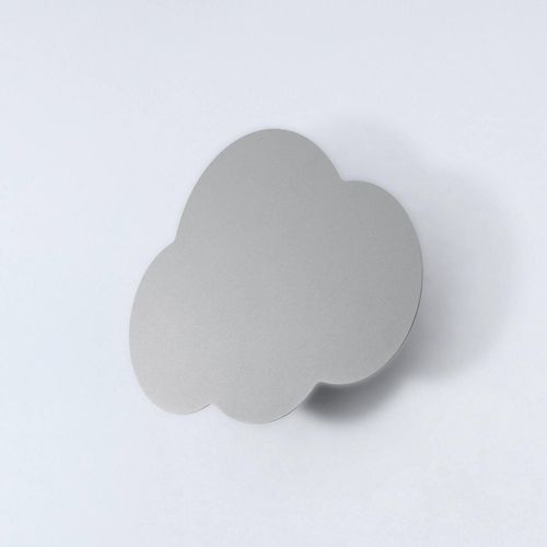 Wandleuchte Cloud, grau, 38 cm breit, Metall, Wolke, G9