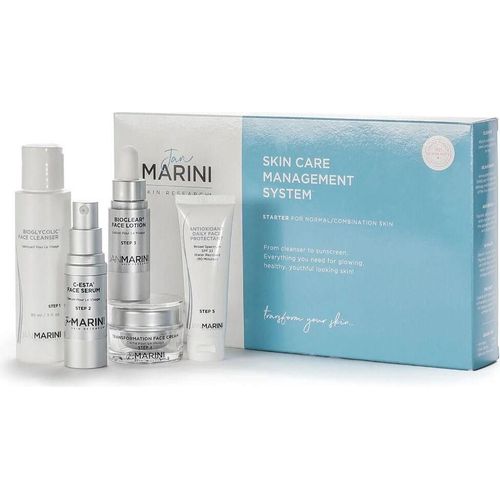 Jan Marini Starter Skin Care Management System: Bioglycolic Face Cleanser 89 ml + C-ESTA Face Serum 30 ml + Bioclear Face Lotion 30 ml + Transformation Face Cream 28 g + Antioxidant Daily Face Protectant 57 g