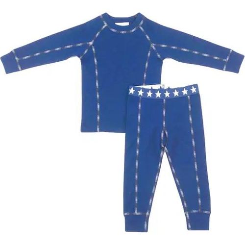 Cold Stars Merino Whool Junior Ski Funktionsunterwäsche Set (Marine)