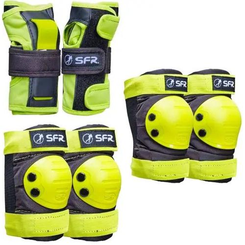 SFR Youth Ramp Skate Pads 3 Stk. (Black/Lime)