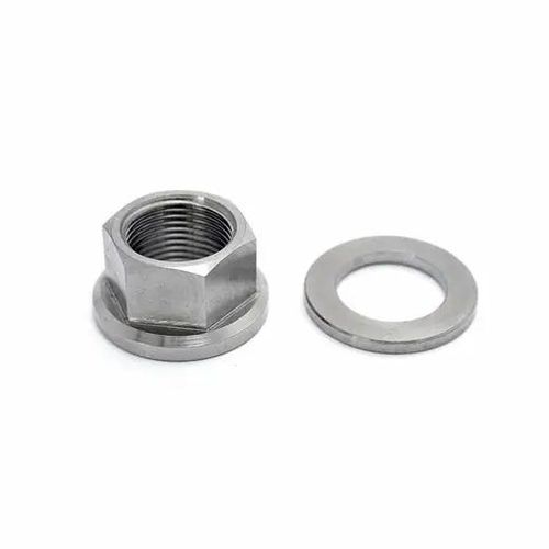 TLC Titanium BMX Achsmutter mit Beilagscheibe (14mm - Natural)