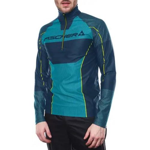 Fischer Cross Turtleneck Cross Country Ski Shirt (Petrol Dark Navy)