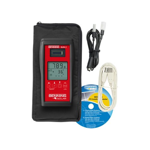 Einstrahlungs-/Temperaturmessgerät z.Messung der solaren Einstrahl.Benning SUN 2 (050420)