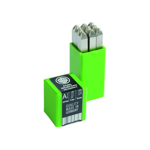 Schlagzahlensatz 330 9-tlg.Zahlen 0-9 Schrift-H.12mm in Ku.-Box KUKKO (330-012)