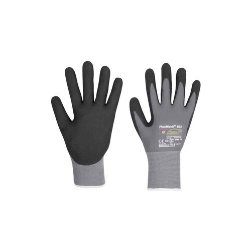 Handschuhe FlexMech 663 Gr.6 grau/schwarz Nylon/Elastan/Nitrilschaum 10 PA ; Honeywell (663/6)