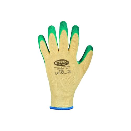 Handschuhe Specialgrip Gr.10 gelb/grün PES m.Latex EN 388 Kat.II STRONGHAND ; Feldtmann (0501)