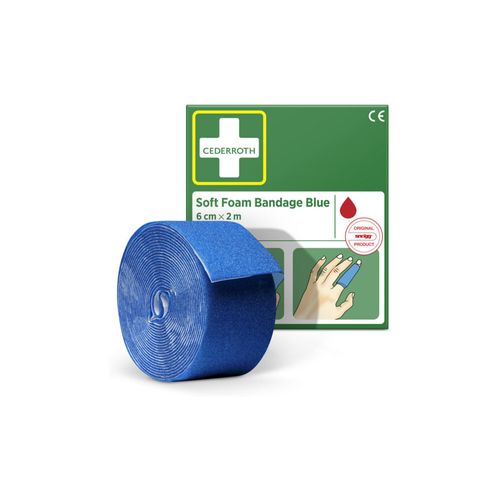 Pflaster u.Bandage Soft Foam selbsthaftend elastisch,blau Rl.6cmx2m CEDERROTH ; Orkla Care (51011011)