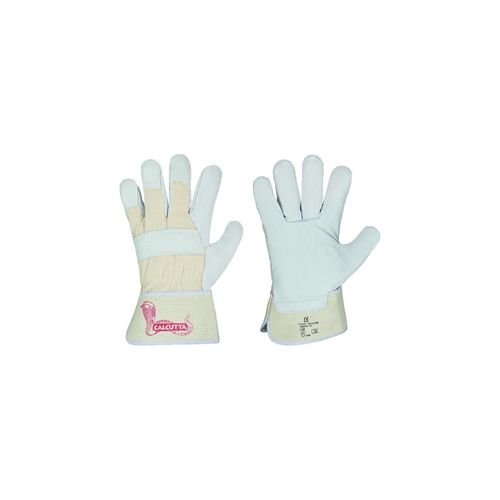 Handschuh CALCUTTA EN388 Gr.10,5 naturfarben Rindled.Doppelnaht gummierte Stulpe ; Feldtmann (0157-105)