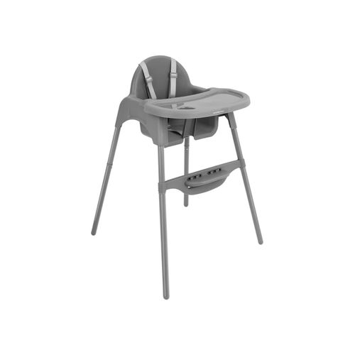 Kikkaboo Hochstuhl 2 in 1 Jammy, Kinderstuhl, Fußstütze, Gurt, Bechervertiefung grau