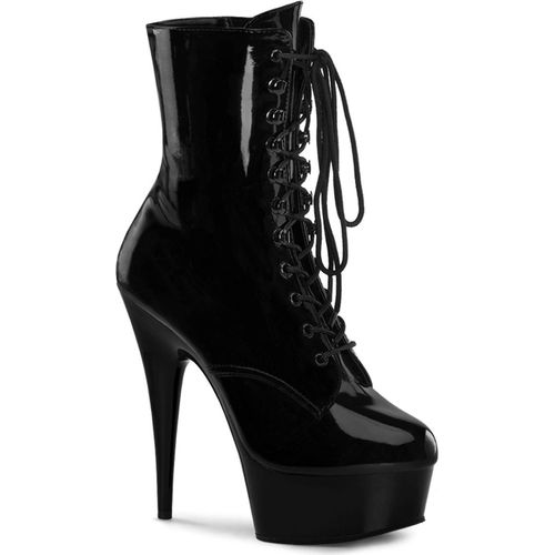 DELIGHT-1020 Damen Booties von Pleaser, Schwarz Glanz , EU 40, US 10