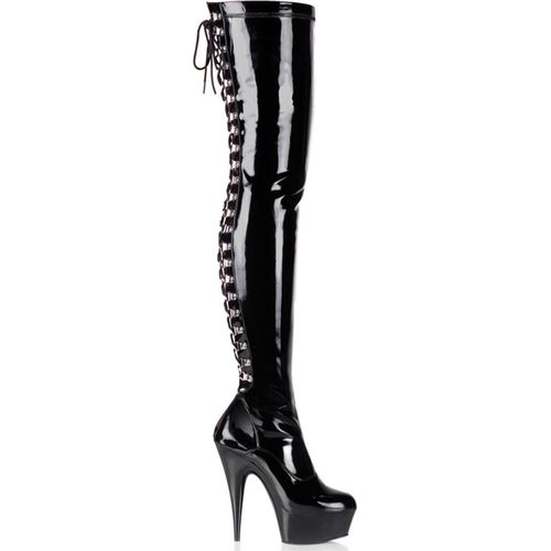 DELIGHT-3063 Damen Boots von Pleaser, Schwarz Glanz , EU 39, US 9