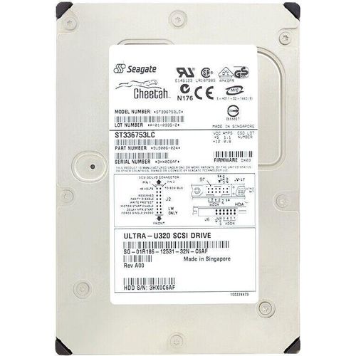 Festplatte Dell 36GB ST336753LC SCSI 80PIN 15000RPM 3.5'' Zoll 01R186