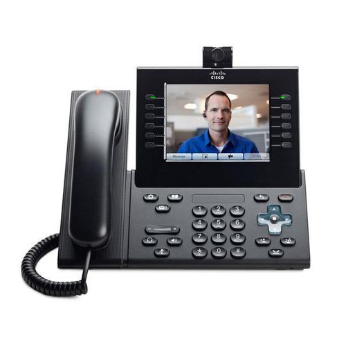 Cisco IP 9971 Telefon, Farbdisplay, Rufnummernanzeige, Integrierte Kamera, Freisprechfunktion, Video-Telefonie, Bluetooth, Ethernet, USB-Anschluss