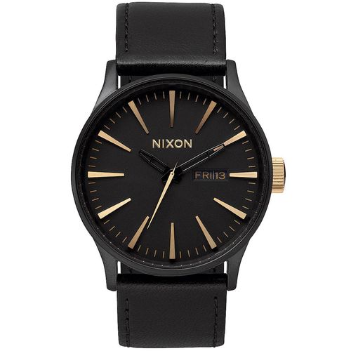 Nixon Sentry Leather Matte Black / Gold One Size