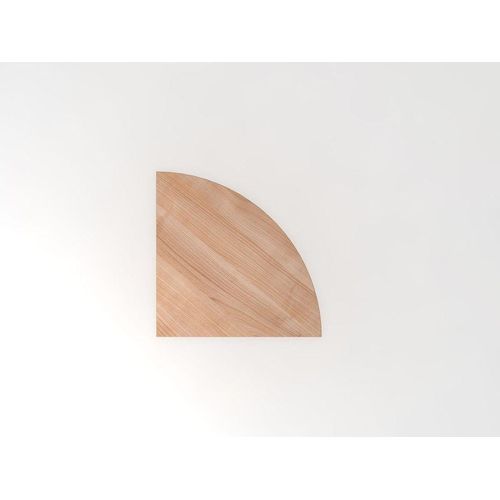 Verkettungswinkel mit Konsole 80 x 80 cm Nussbaum