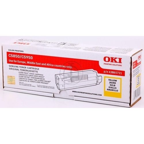 Toner Oki C5850/C5950 gelb Packung mit 4 Stück