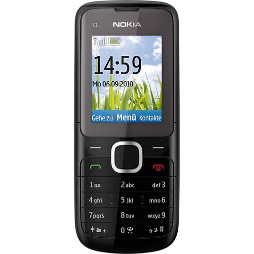 Nokia C1-01 dunkel grau (Ohne Simlock) Original Top Handy Akzeptabel