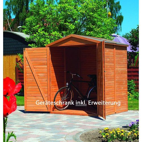 Gartenschrank promadino Rhön 174 x 82 x 210 cm braun