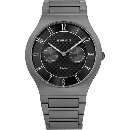 BERING Classic Herren Multifunktionsuhr grau/schwarz 11939-777