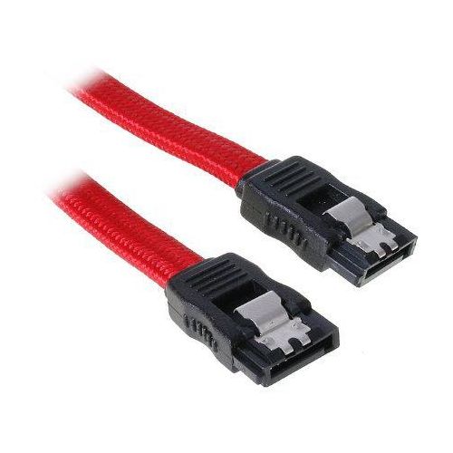 BitFenix SATA 6Gb/s, 0.3m, 0,3 m, SATA III, Male connector / Male connector, Rot, Gerade, Gerade