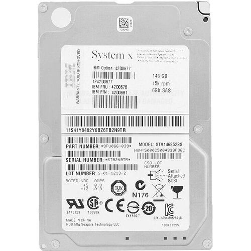 Festplatte 2.5 IBM 146Gb ST9146852SS 15 000 Rpm 42D0678 42D0681 Sas2