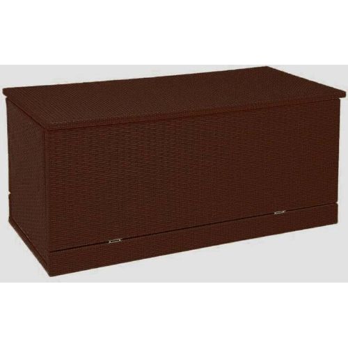 KISSENBOX AUFLAGENBOX Gartentruhe, Poly-Rattan, 118x56x54cm braun