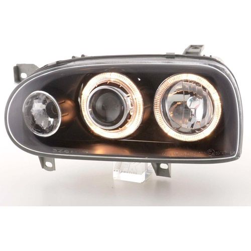 Scheinwerfer Angel Eyes VW Golf 3 Typ 1HXO, 1 EXO Bj. 91-97 schwarz