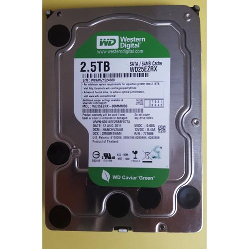 Western Digital WD25EZRX 2.5TB SATA 3,5