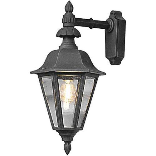 Konstsmide Pallas Down schwarz lackiertes Aluminium, rauchfarbenes Acrylglas, Hand EU 483-750