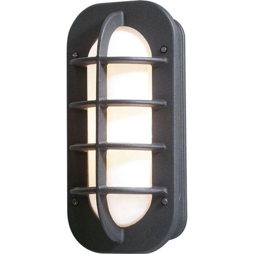 Konstsmide Loke Wandleuchte schwarz lackiertes Aluminium, opales Acrylglas, Hand EU 513-752