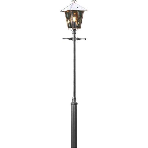 Konstsmide Fenix Leuchtenkopf massiver Kupfer, rauchfarbenes Acrylglas, Hand EU 430-900