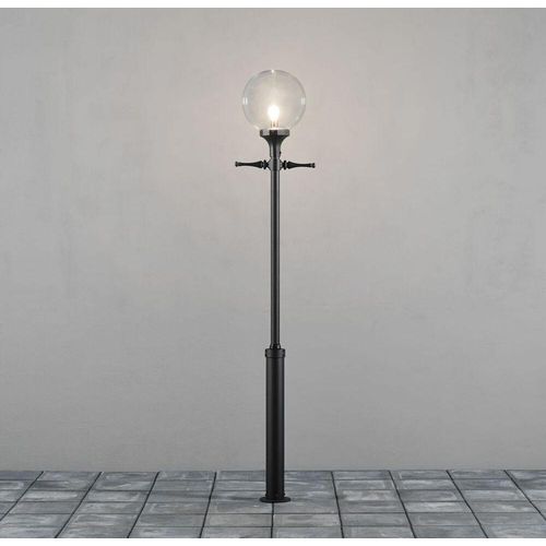 Konstsmide Orion Standleuchte schwarz lackiertes Aluminium, klares Acrylglas, Hand EU 468-750