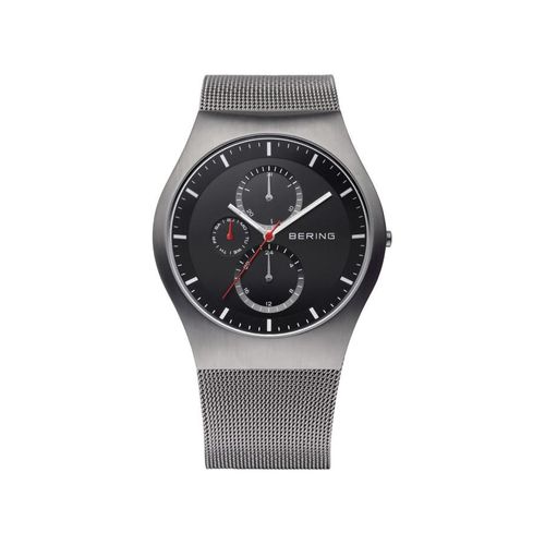 BERING Classic Herren Multifunktionsuhr silber/schwarz 11942-372